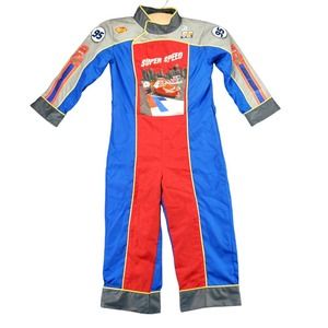 Disney Blue and Red 'Super Speed' Race Car Jumpsuit Costume